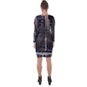 Blacktechnology Circuit Board Electronic Computer Asymmetric Cut-Out Shift Dress View2