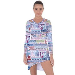 Book Collage Based On Confess Asymmetric Cut-out Shift Dress