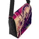 Pink City Retro Vintage Futurism Art Flap Messenger Bag (S) View2