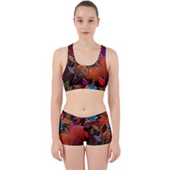 Colorful Leaves Work It Out Sports Bra Set by BangZart