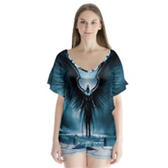 Rising Angel Fantasy Flutter Sleeve Top by BangZart