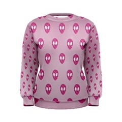 Alien Pattern Pink Women s Sweatshirt by BangZart