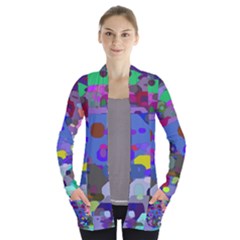 Big And Small Shapes                       Women s Open Front Pockets Cardigan