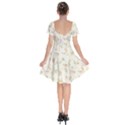 Floral Paper Pink Girly Cute Pattern  Short Sleeve Bardot Dress View2
