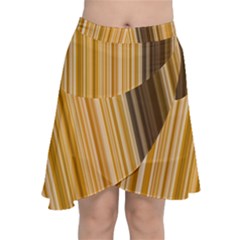 Brown Verticals Lines Stripes Colorful Chiffon Wrap by Mariart
