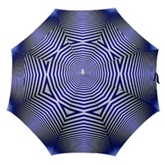 Blue Lines Iterative Art Wave Chevron Straight Umbrellas by Mariart