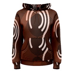 Fan Line Chevron Wave Brown Women s Pullover Hoodie by Mariart