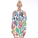 The Wreath Matisse Beauty Rainbow Color Sea Beach Velvet Long Sleeve Shoulder Cutout Dress View2