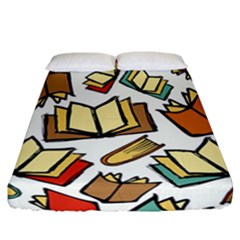 Friends Library Lobby Book Sale Fitted Sheet (california King Size) by Mariart