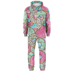 Donuts Pattern Hooded Jumpsuit (men) 