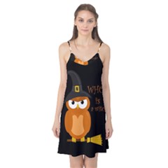 Halloween Orange Witch Owl Camis Nightgown by Valentinaart