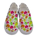 Bright Colorful Skulls Women s Canvas Slip Ons View1