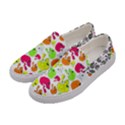 Bright Colorful Skulls Women s Canvas Slip Ons View2