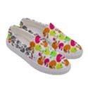Bright Colorful Skulls Women s Canvas Slip Ons View3