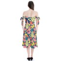 Fruit Pineapple Watermelon Orange Tomato Fruits Shoulder Tie Bardot Midi Dress View2