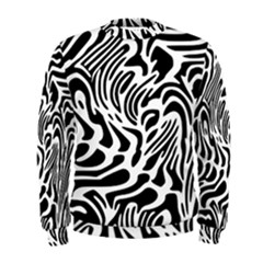 Psychedelic Zebra Black White Line Men s Sweatshirt by Mariart