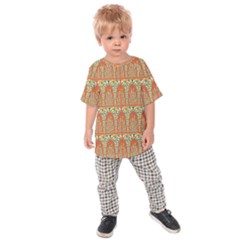 Arcs Pattern Kids Raglan Tee