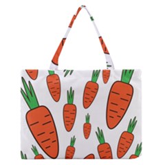 Fruit Vegetable Carrots Zipper Medium Tote Bag by Mariart
