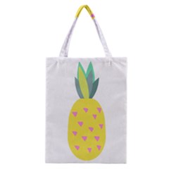 Pineapple Fruite Yellow Triangle Pink Classic Tote Bag by Mariart