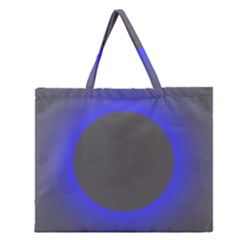 Pure Energy Black Blue Hole Space Galaxy Zipper Large Tote Bag by Mariart