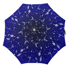 Blue Sky Christmas Snowflake Straight Umbrellas by Mariart