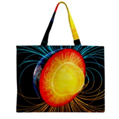 Cross Section Earth Field Lines Geomagnetic Hot Zipper Mini Tote Bag by Mariart