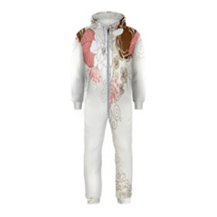 Flower Floral Rose Sunflower Star Sexy Pink Hooded Jumpsuit (kids)