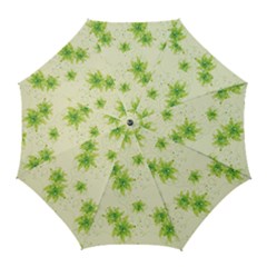 Leaf Green Star Beauty Golf Umbrellas by Mariart