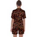 Pattern Halloween Jackolantern Satin Short Sleeve Pyjamas Set View2