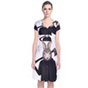 Evil Rabbit Short Sleeve Front Wrap Dress View1