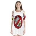 No nuclear weapons Shoulder Cutout Velvet One Piece View1