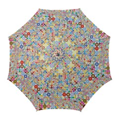 Circle Rainbow Polka Dots Golf Umbrellas by Mariart