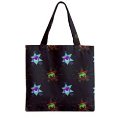 Random Doodle Pattern Star Zipper Grocery Tote Bag by Mariart