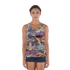 Textile Fabric Cloth Pattern Sport Tank Top  by Celenk