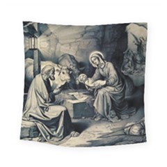 The Birth Of Christ Square Tapestry (small)