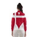 Heart Love Flag Denmark Red Cross Wind Breaker (Women) View2