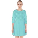 Tiffany Aqua Blue with White Lipstick Kisses Smock Dress View1
