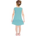 Tiffany Aqua Blue Puffy Quilted Pattern Kids  Tunic Dress View2