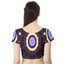 Mandala Art Design Pattern Short Sleeve Crop Top View2