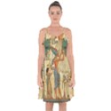 Egyptian Man Sun God Ra Amun Ruffle Detail Chiffon Dress View1