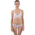 Arrows Girly Pink Cute Decorative Wrap Around Bikini Set View1