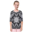 Mandala Calming Coloring Page Kids  Quarter Sleeve Raglan Tee View1