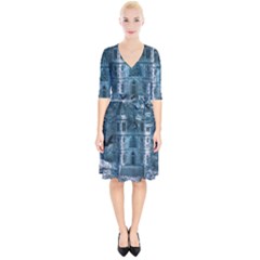 Church Stone Rock Building Wrap Up Cocktail Dress