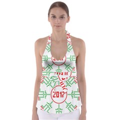 Snowflake Graphics Date Year Babydoll Tankini Top by Celenk