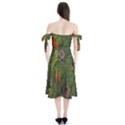 Branch Christmas Cone Evergreen Shoulder Tie Bardot Midi Dress View2