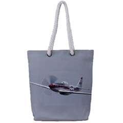 P-51 Mustang Flying Full Print Rope Handle Bag (small) by Ucco
