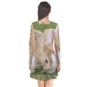 Beautiful Blue Eyed Bunny On Green Grass Flare Dress View2