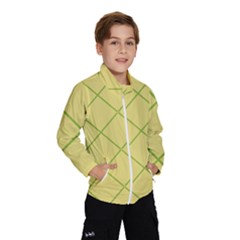 Cross Lines (yellow And Green) Wind Breaker (kids)