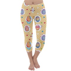 Fun Easter Eggs Capri Winter Leggings 