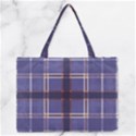 Purple Heather Plaid Zipper Medium Tote Bag View1
